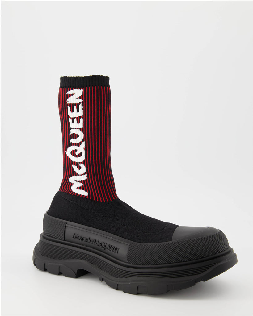 Boots and ankle boots Sock ankle boots Alexander McQueen Black Man
