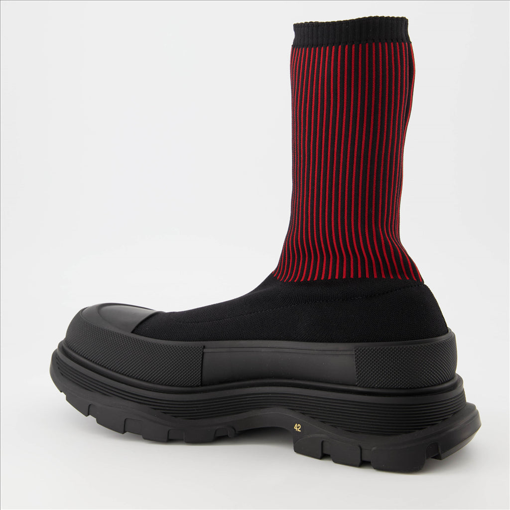 Boots and ankle boots Sock ankle boots Alexander McQueen Black Man