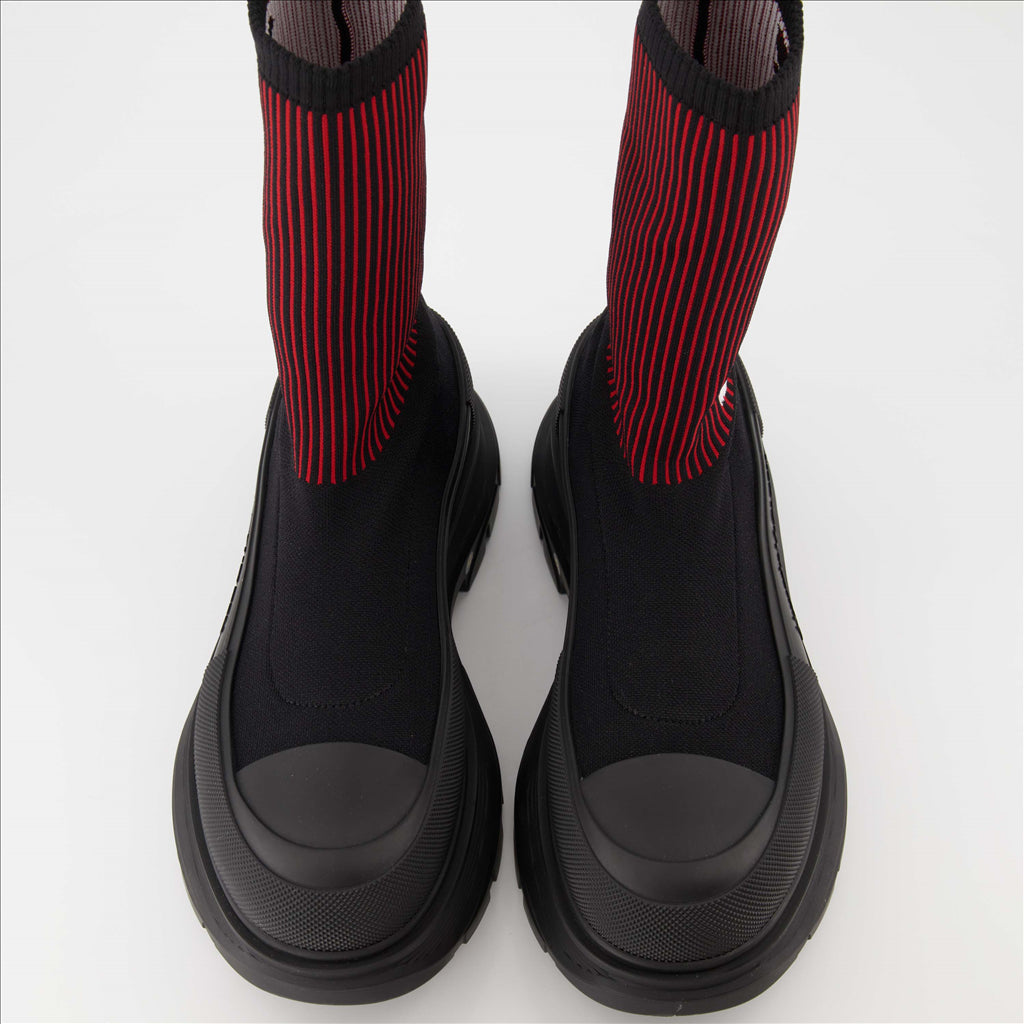 Boots and ankle boots Sock ankle boots Alexander McQueen Black Man