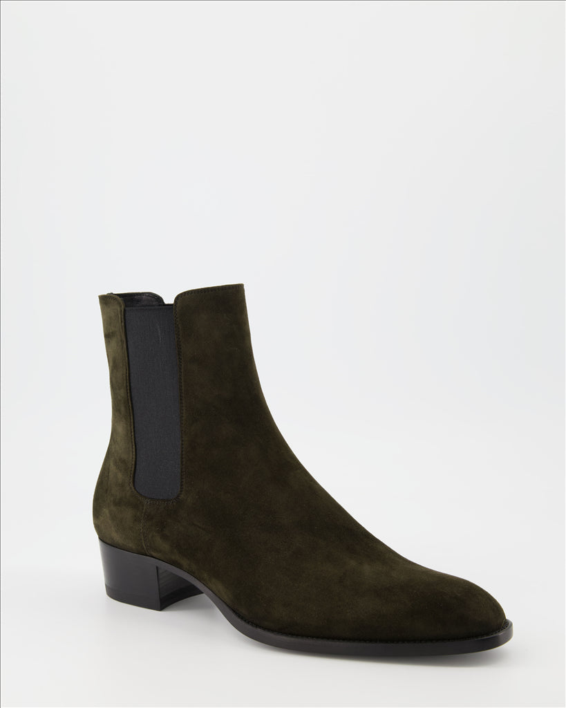 Bottes et bottines Bottines Chelsea Saint Laurent Marron Homme