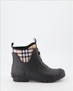 Baskets Bottines à carreaux Noir Burberry Noir Femme