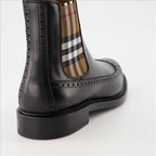 Bottes et bottines Bottines à carreaux Burberry Noir Homme
