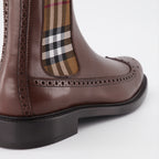 Bottes et bottines Bottines à carreaux Burberry Marron Homme