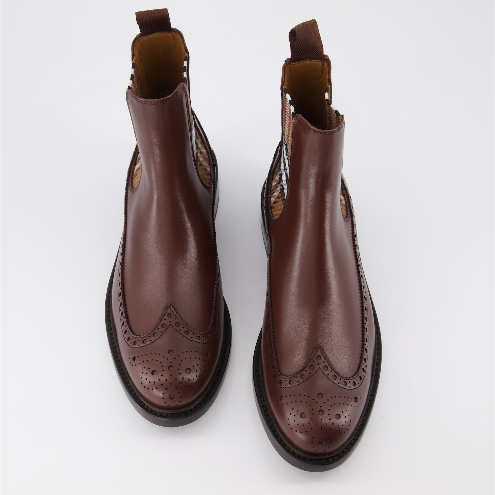 Bottes et bottines Bottines à carreaux Burberry Marron Homme