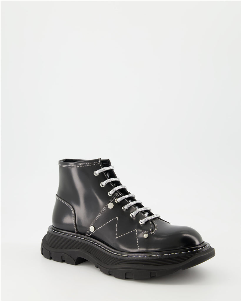 アンクルブーツ レザーアンクルブーツ Alexander McQueen 黒 女性