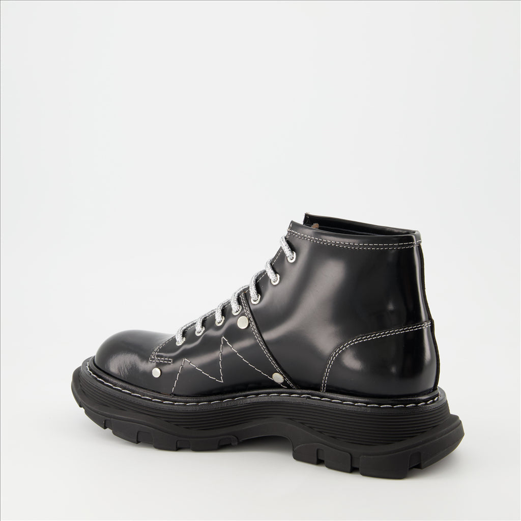 アンクルブーツ レザーアンクルブーツ Alexander McQueen 黒 女性