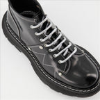 アンクルブーツ レザーアンクルブーツ Alexander McQueen 黒 女性