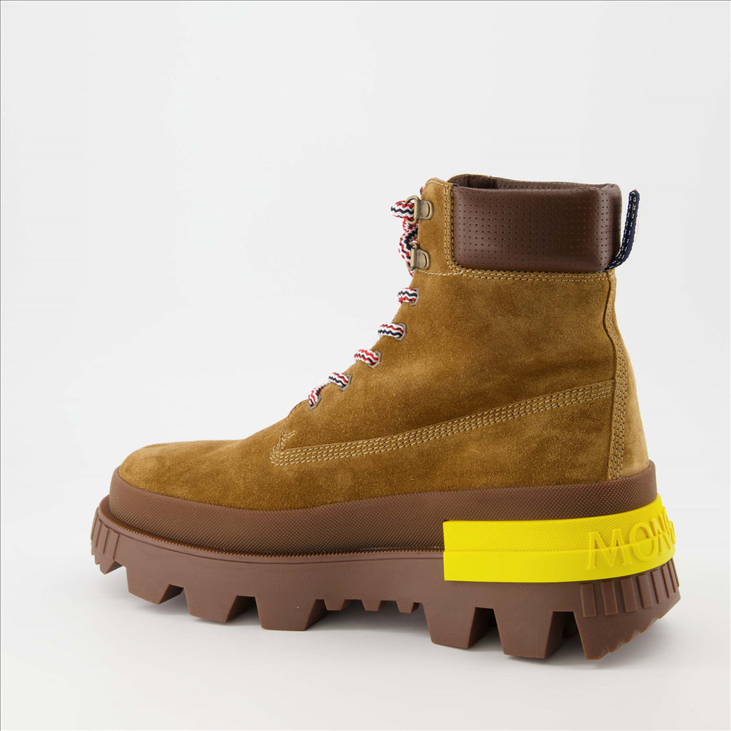 Boots and ankle boots Suede ankle boots Moncler Brown Man