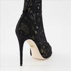 Sapatos de salto Bottines en dentelle Dolce & Gabbana Preto Femme