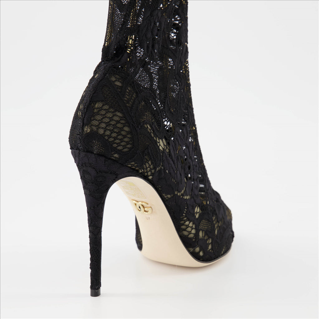 Heels Lace ankle boots Dolce & Gabbana Black Women