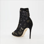Sapatos de salto Bottines en dentelle Dolce & Gabbana Preto Femme
