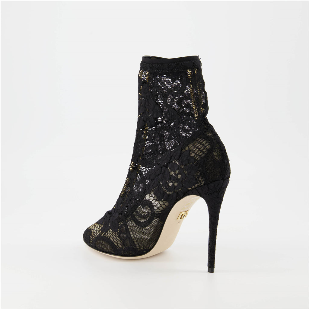 Heels Lace ankle boots Dolce & Gabbana Black Women