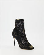 Sapatos de salto Bottines en dentelle Dolce & Gabbana Preto Femme