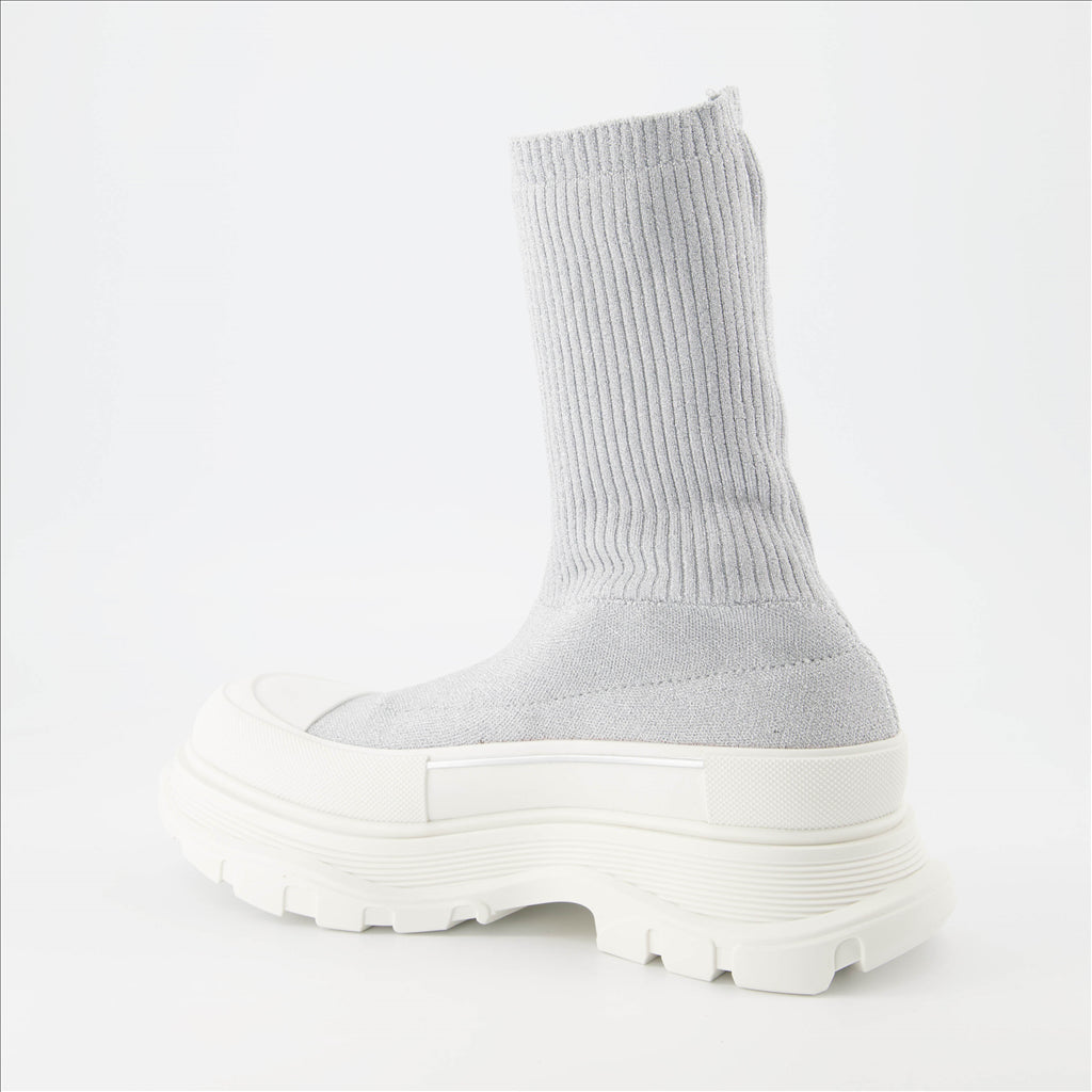 Ankle boots Graffiti ankle boots Alexander McQueen Silver Women