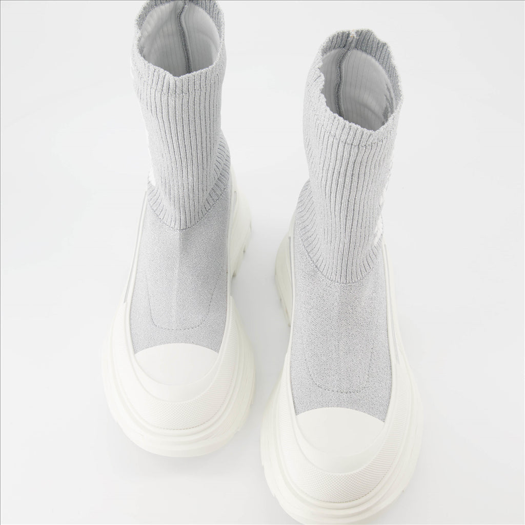 Ankle boots Graffiti ankle boots Alexander McQueen Silver Women