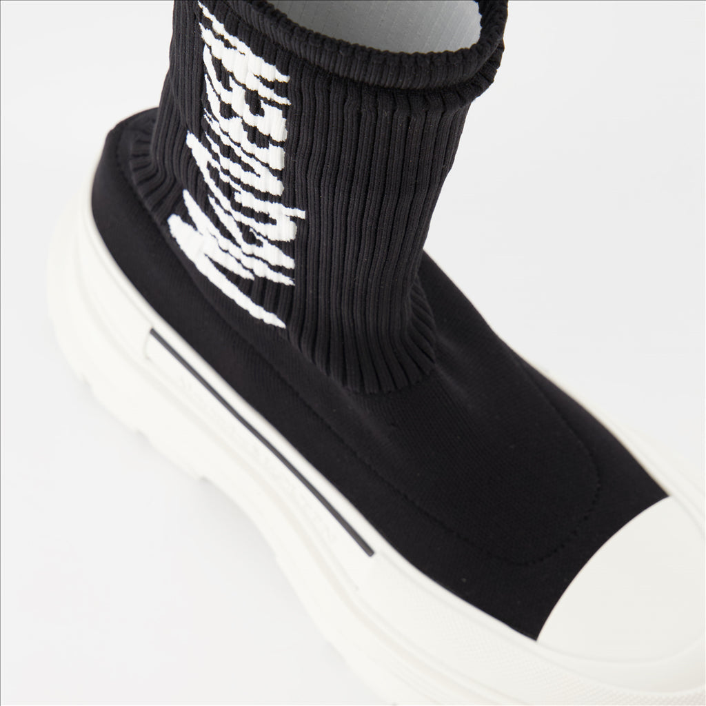 Tênis Bottines Graffiti Alexander McQueen Preto Femme