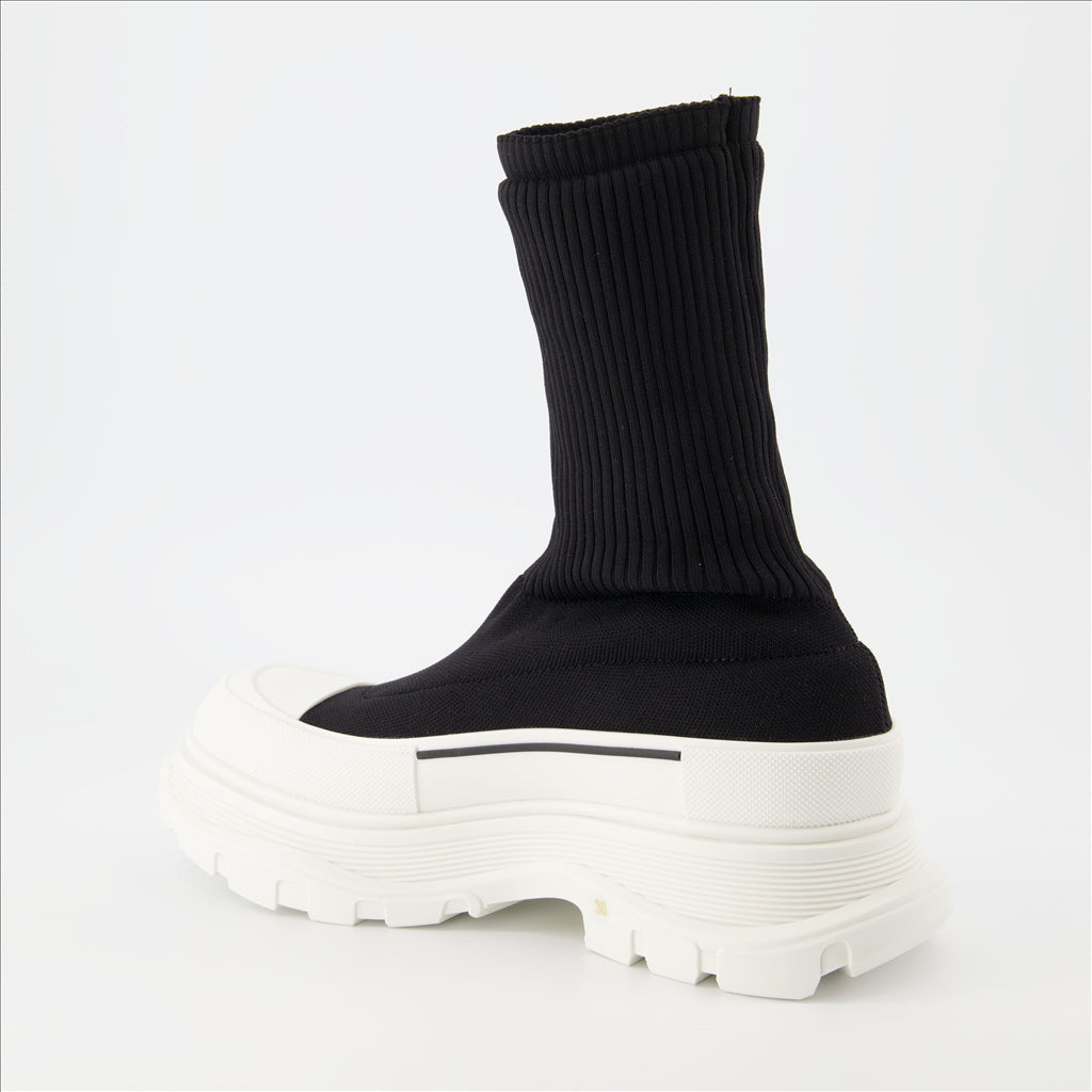 Tênis Bottines Graffiti Alexander McQueen Preto Femme