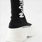 Tênis Bottines Graffiti Alexander McQueen Preto Femme