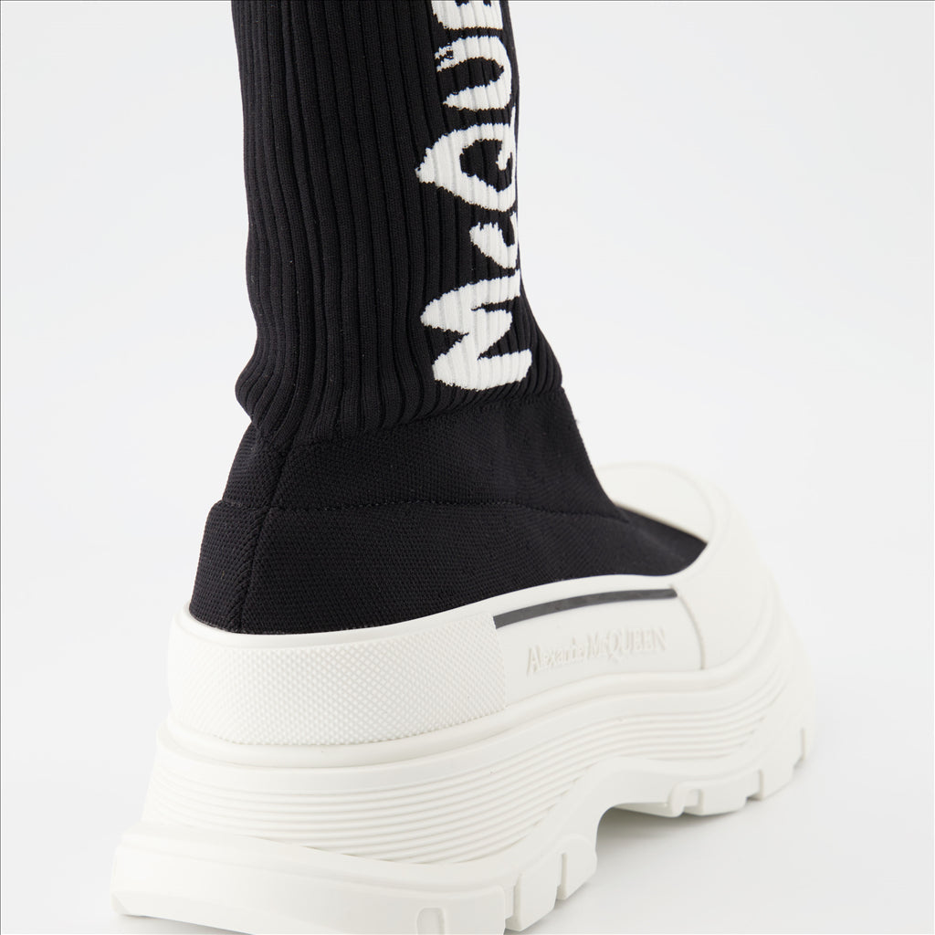 Tênis Bottines Graffiti Alexander McQueen Preto Femme