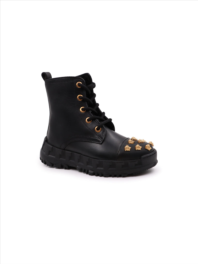 Sapatos Bottines Medusa Stud Versace Preto Crianças