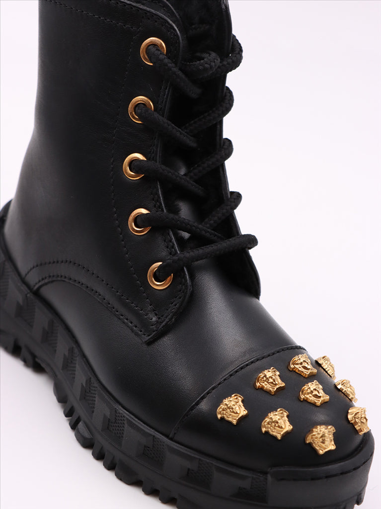 Sapatos Bottines Medusa Stud Versace Preto Crianças