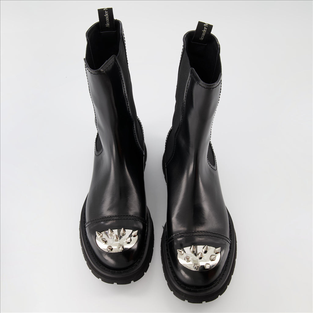 Boots and ankle boots Punk ankle boots Alexander McQueen Black Man
