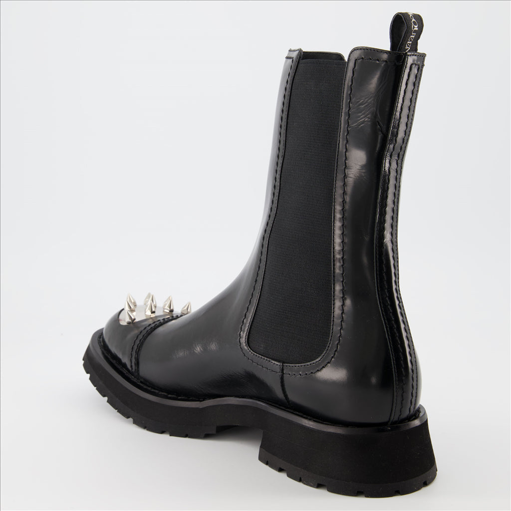 Boots and ankle boots Punk ankle boots Alexander McQueen Black Man