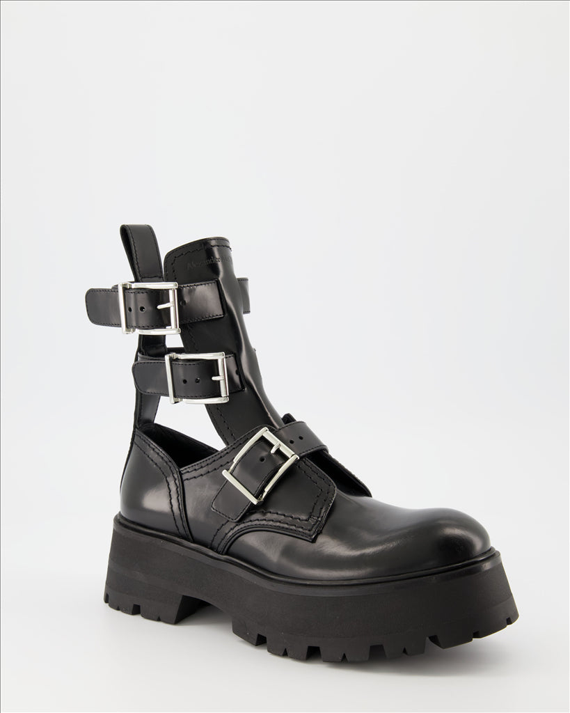 Ankle boots Rave Buckle Ankle Boots Alexander McQueen Black Women