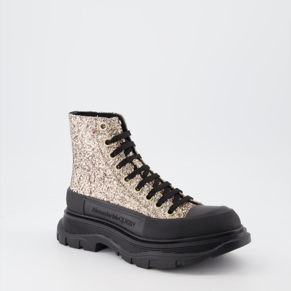 Ankle boots Tread Slick Ankle Boots Alexander McQueen Gold Women