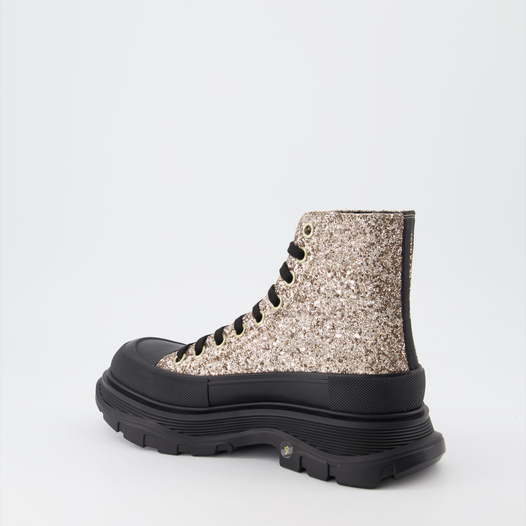 Ankle boots Tread Slick Ankle Boots Alexander McQueen Gold Women