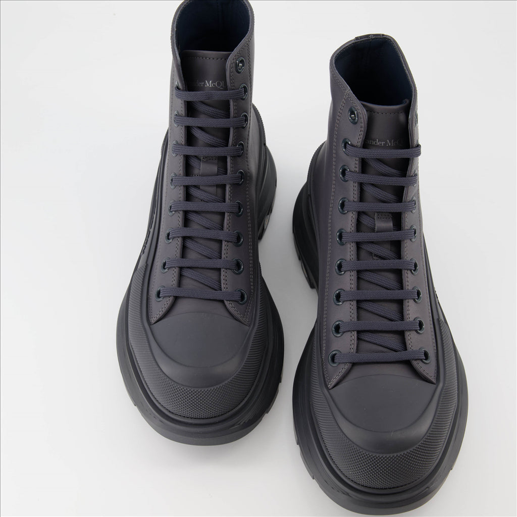 Boots and ankle boots Tread Slick Ankle Boots Alexander McQueen Gray Man