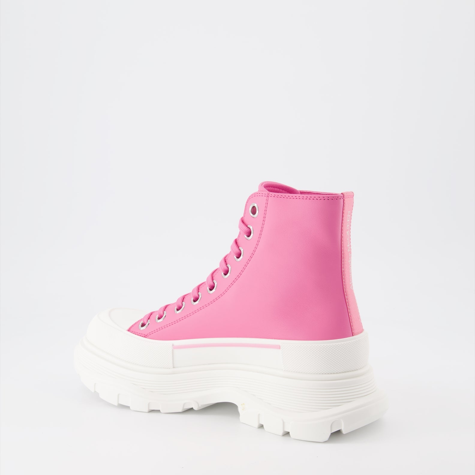 Botins Bottines Tread Slick Alexander McQueen Rosa Femme