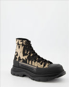 Botas e botins Bottines Tread Slick Graffiti Alexander McQueen Bege Homme