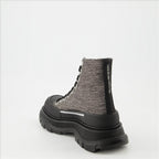 Botins Bottines Tread Slick Alexander McQueen Cinza Femme