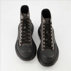 Botins Bottines Tread Slick Alexander McQueen Cinza Femme