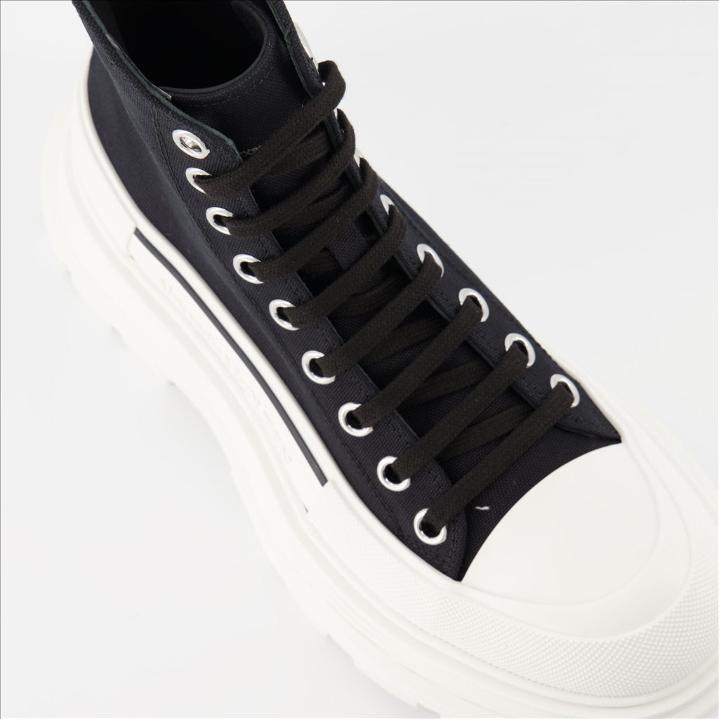 Botins Bottines Tread Slick Alexander McQueen Preto Femme