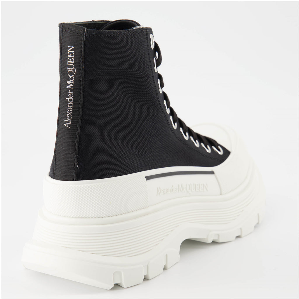Botins Bottines Tread Slick Alexander McQueen Preto Femme