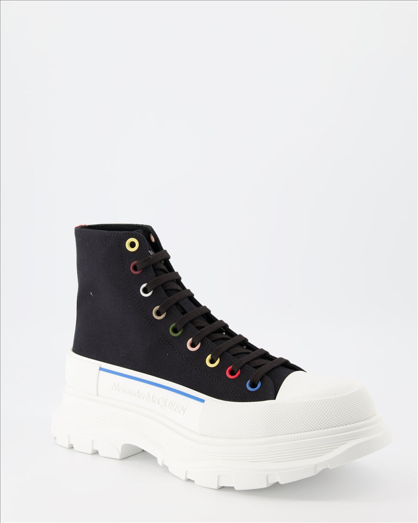 Bottes et bottines Bottines Tread Slick Alexander McQueen Noir Homme