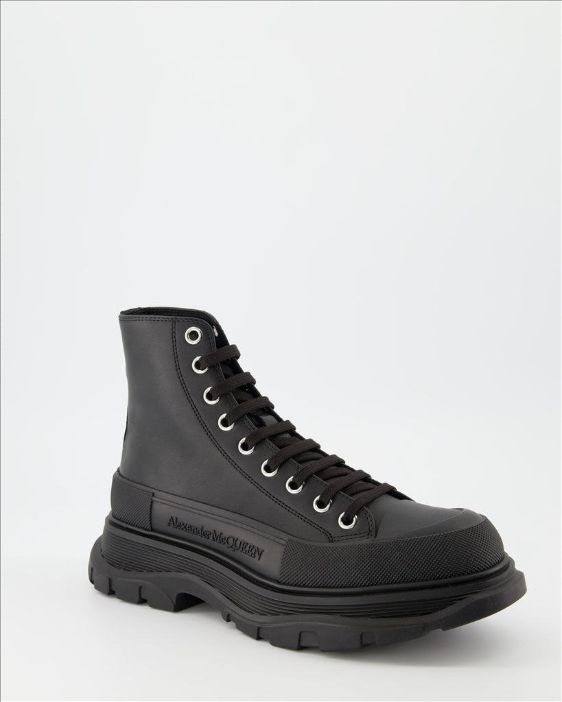 Bottes et bottines Bottines Tread Slick Alexander McQueen Noir Homme