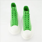 Botins Bottines Tread Slick Alexander McQueen Verde Femme