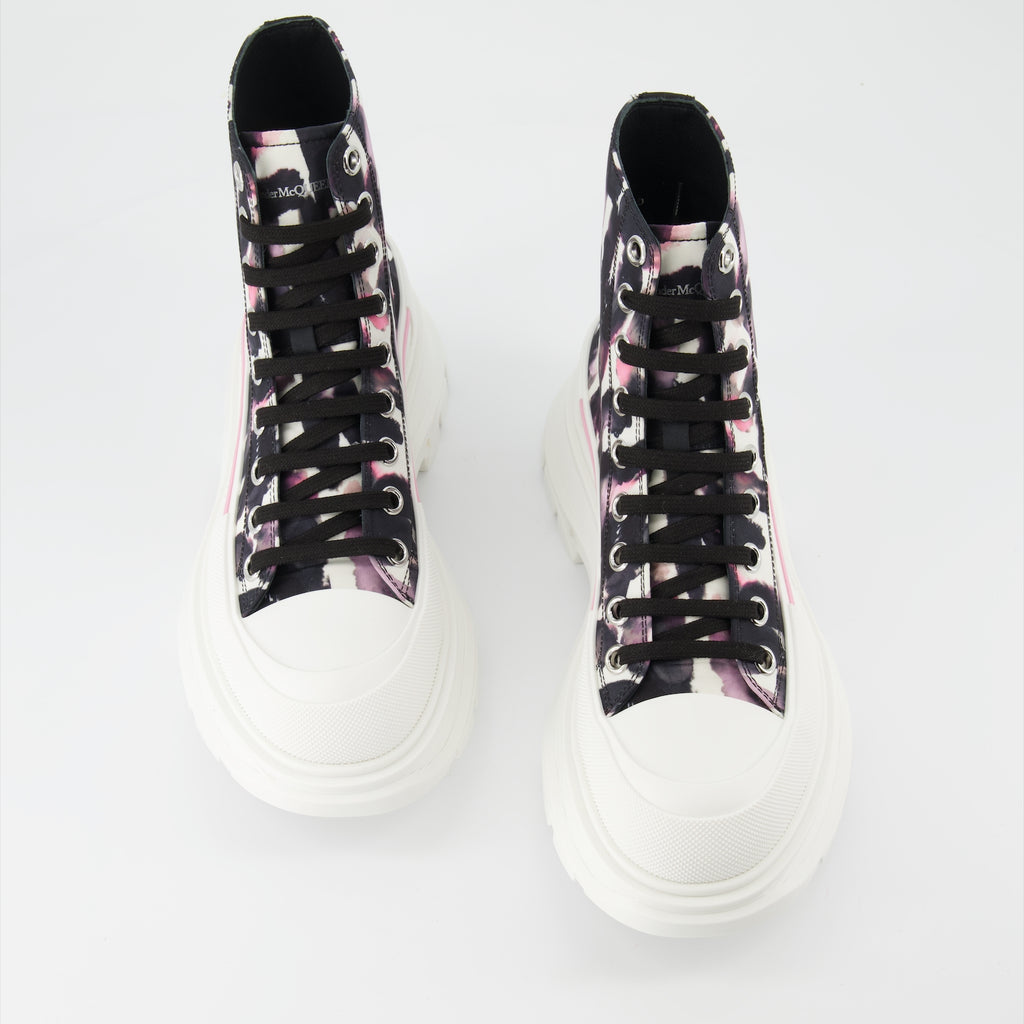 Botins Bottines Tread Slick Alexander McQueen Preto Femme