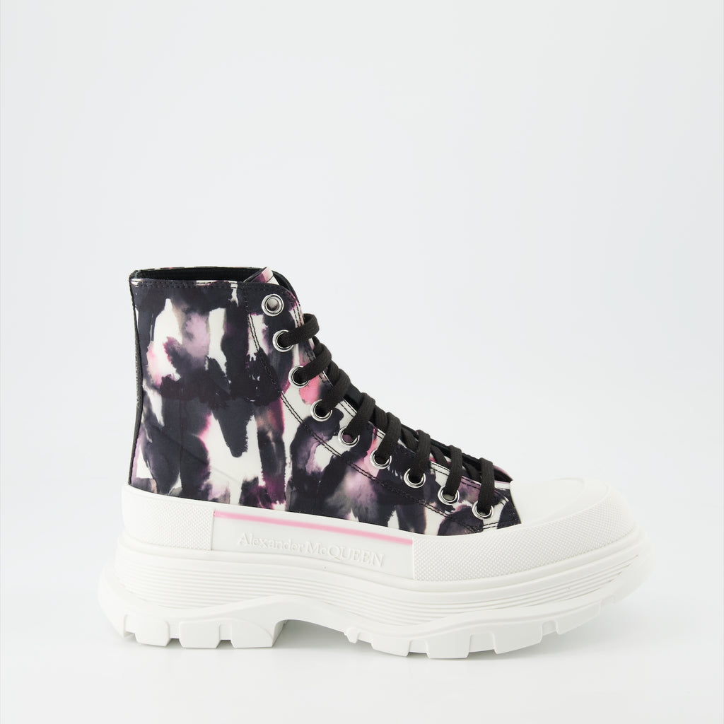 Botins Bottines Tread Slick Alexander McQueen Preto Femme