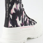 Botins Bottines Tread Slick Alexander McQueen Preto Femme