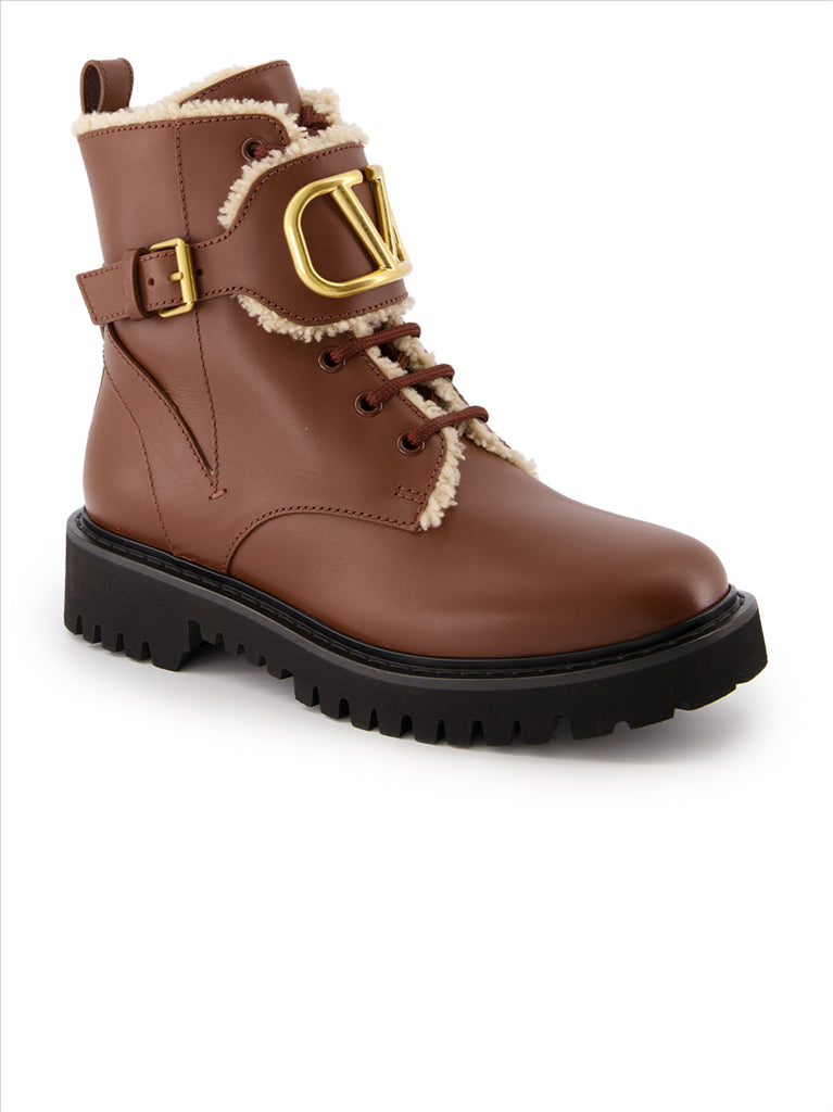 Bottines Bottines VLogo Valentino Garavani Marron Femme