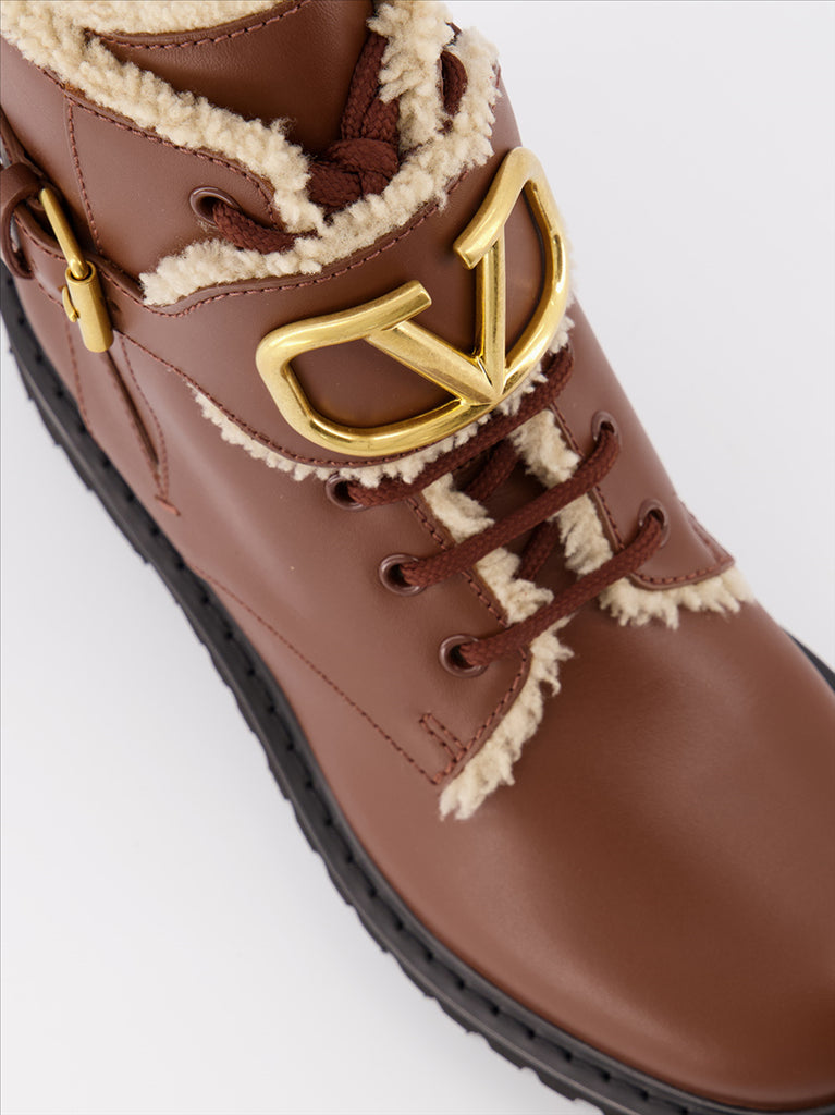 Bottines Bottines VLogo Valentino Garavani Marron Femme