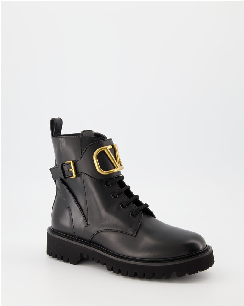Bottines Bottines VLogo Valentino Garavani Noir Femme