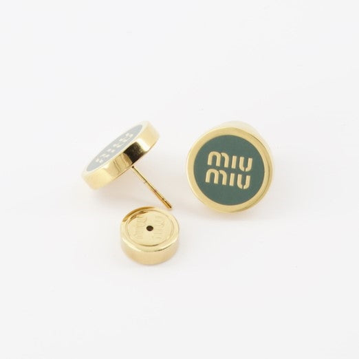 Jewelry Enameled metal earrings Miu Miu Gold Women