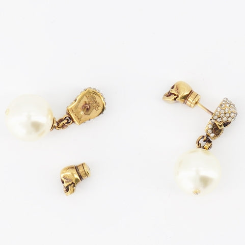 Jewelry Skull Earrings Alexander McQueen Gold Women