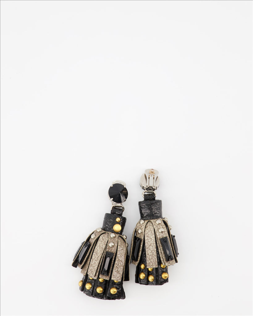 Joias Boucles d'oreilles Vintage Prada Branco Femme