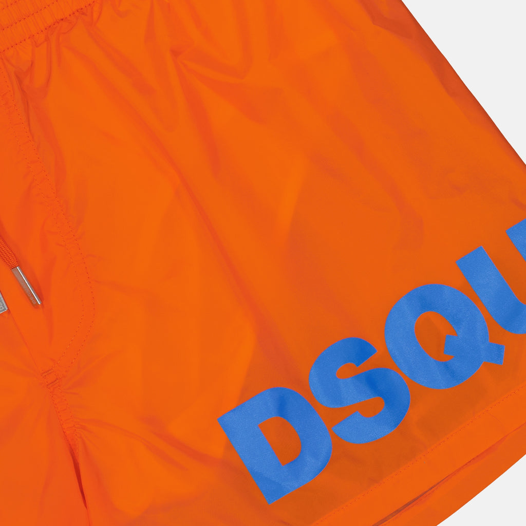 Beachwear Maxi logo swim trunks Dsquared2 Orange Man